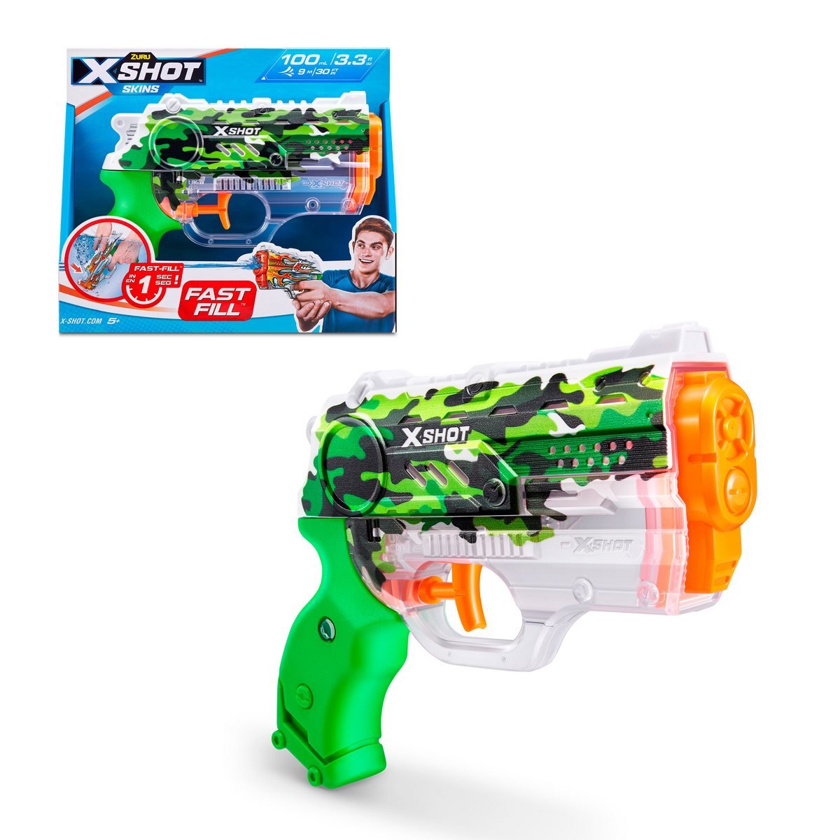 Lanza Agua Nano Skins 100Ml X-Shot - Jungle Camo